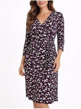 LK Bennett Abstract Print Wrap Dress